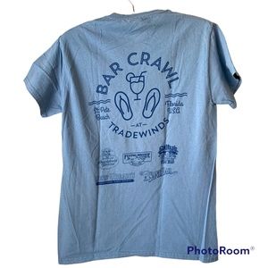 Tradewinds Bar Crawl T-shirt Blue St Pete Beach Florida Size Small